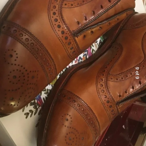 ALLEN EDMONDS 11D WALNUT STRAND MEDALLION CAP-TOE - Picture 12 of 13